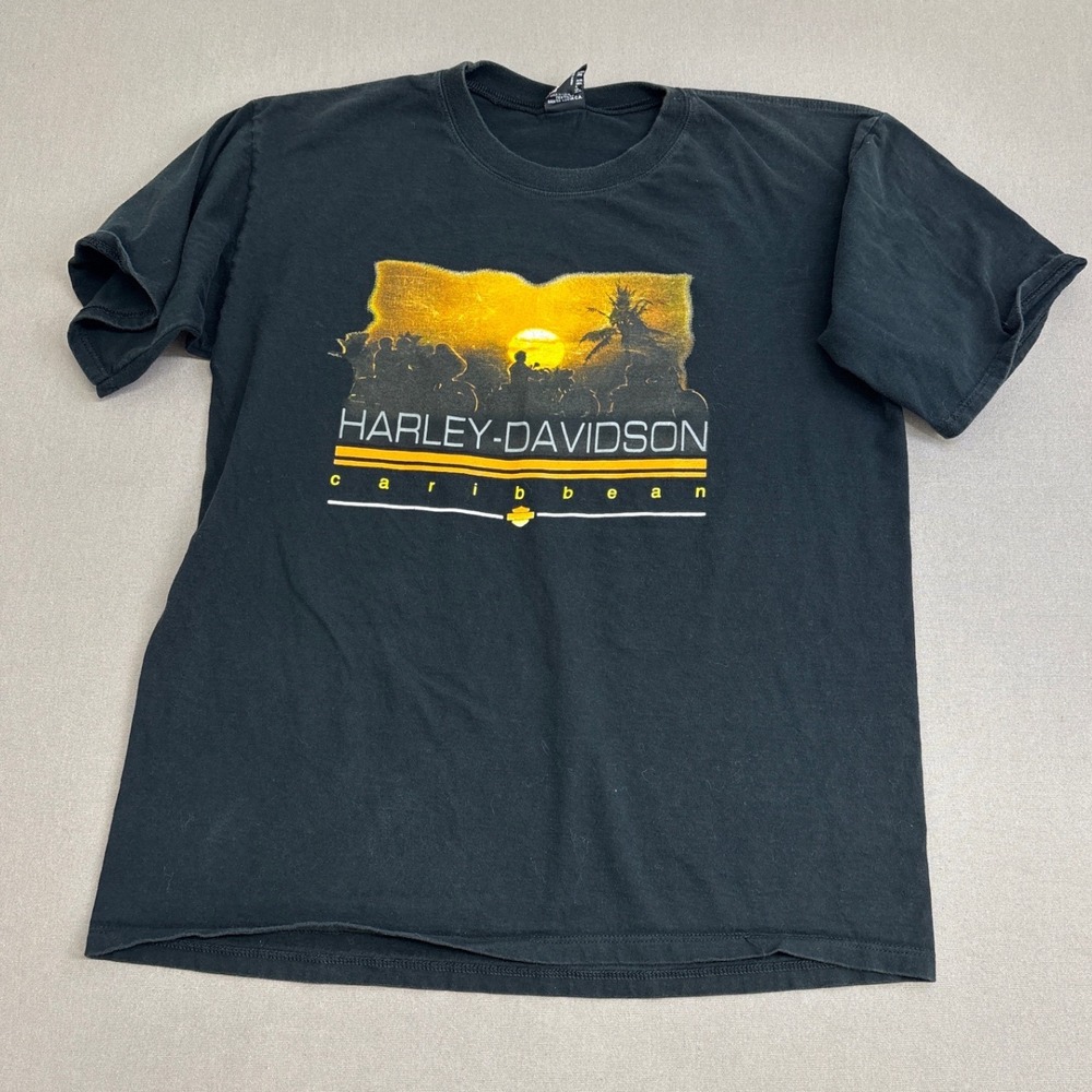 Harley-Davidson Caribbean St Thomas US Virgin Islands Black Graphic T-Shirt L
